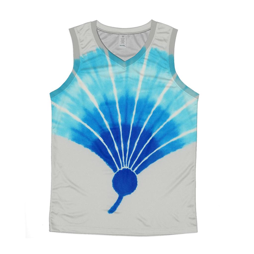 Shibori Fold Comet Tail Fan casual summer tank tops