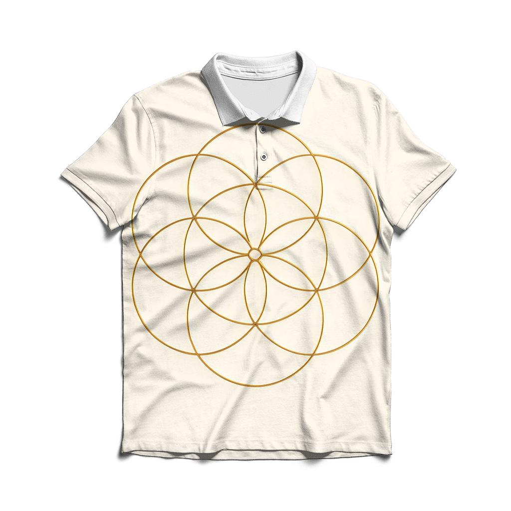 Breath Geometry Bloom casual sports polo shirts