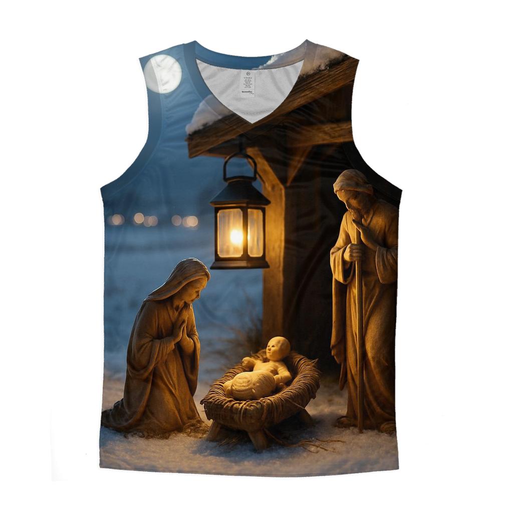 Silent Nativity By Moonlit Snow designer workout tanks