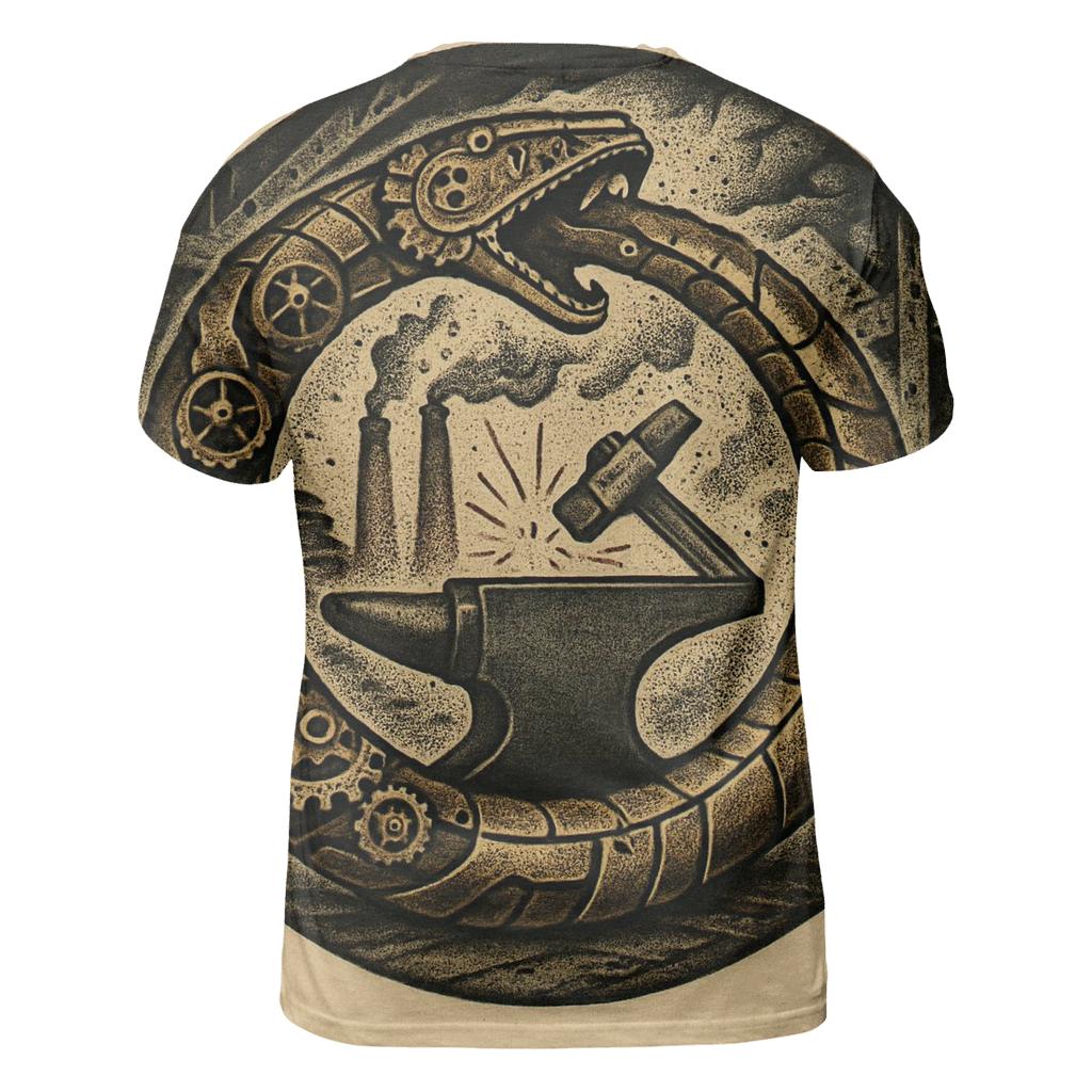 The Clockwork Ouroboros Foundry custom all-over print shirts