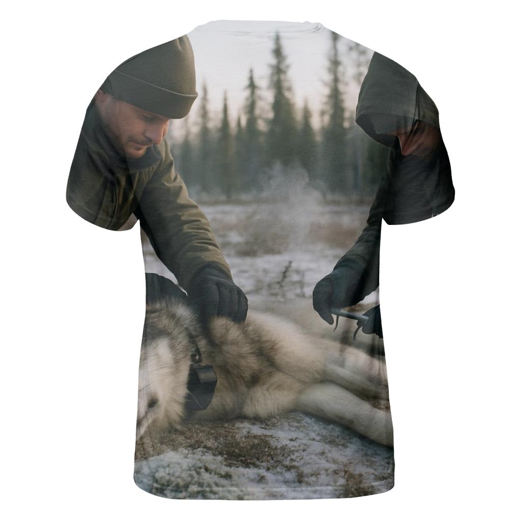 Radio Collar Check In The Boreal Clearing artistic all-over print tops