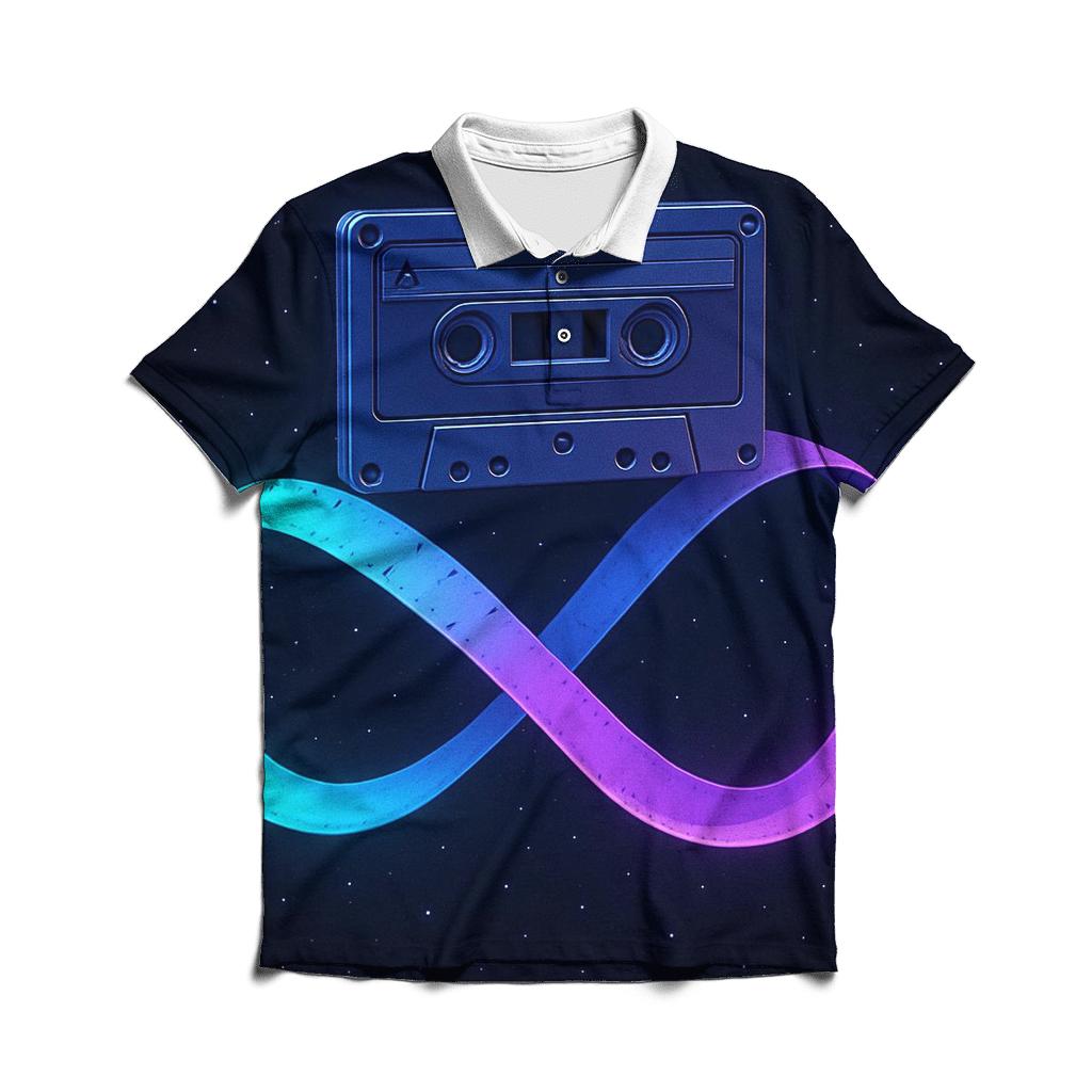 Tape Ribbon Time Loop custom polo shirts