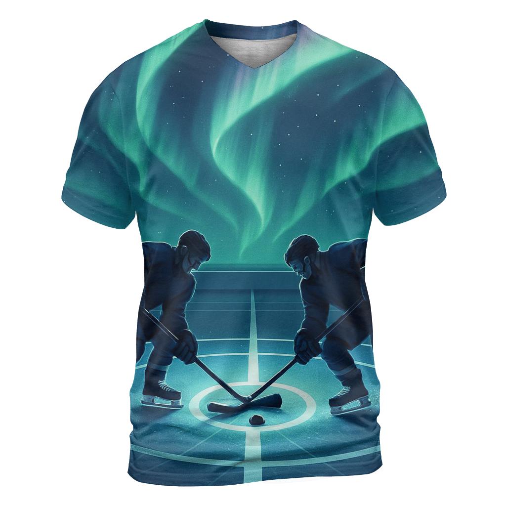 Aurora Ice Hockey Faceoff designer pattern shirts