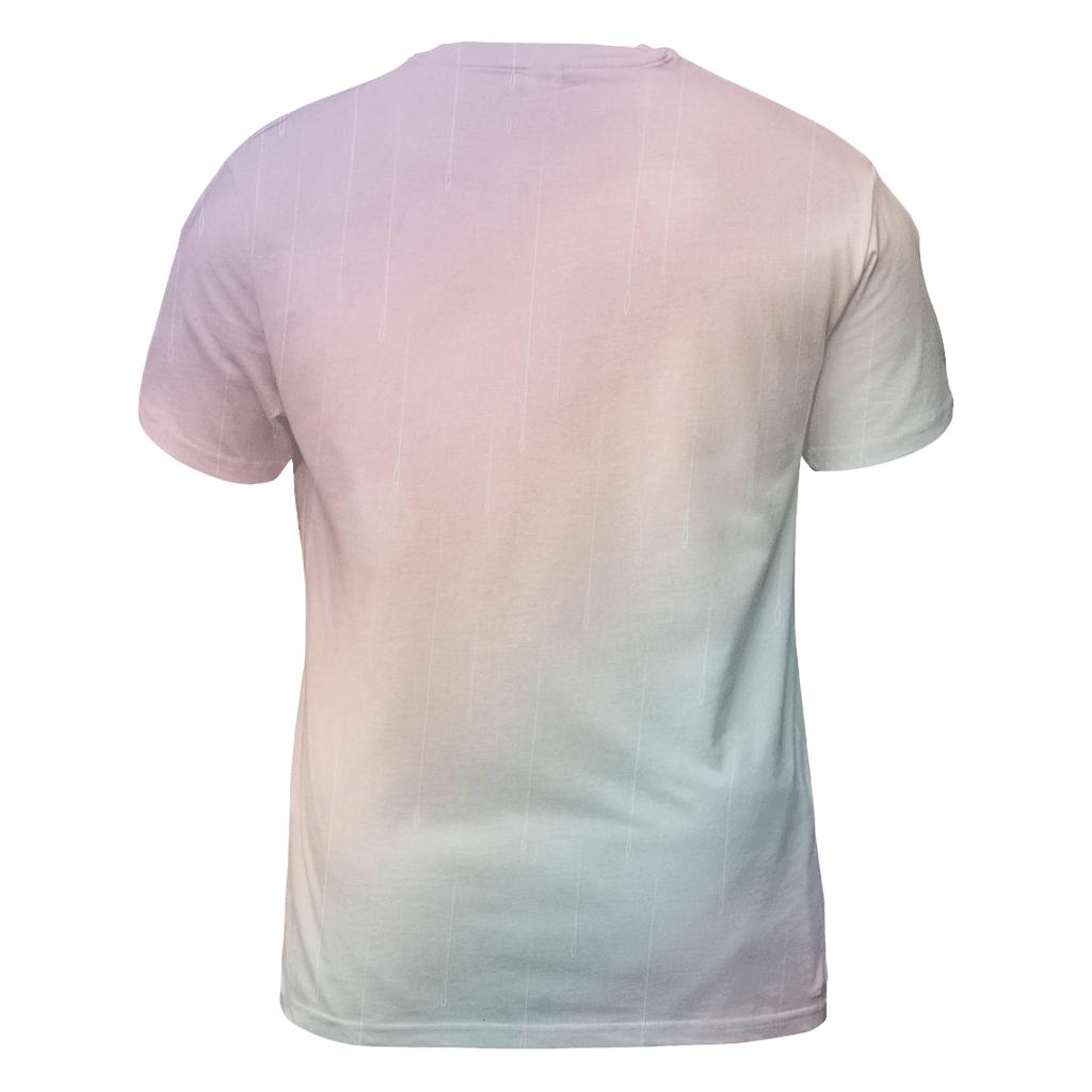 Prismatic Rain Mist vibrant all-over design tees