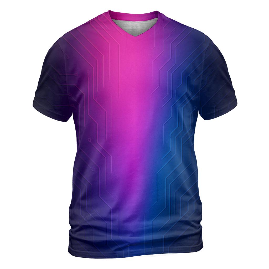 Neon Circuit Afterglow trendy printed shirt styles