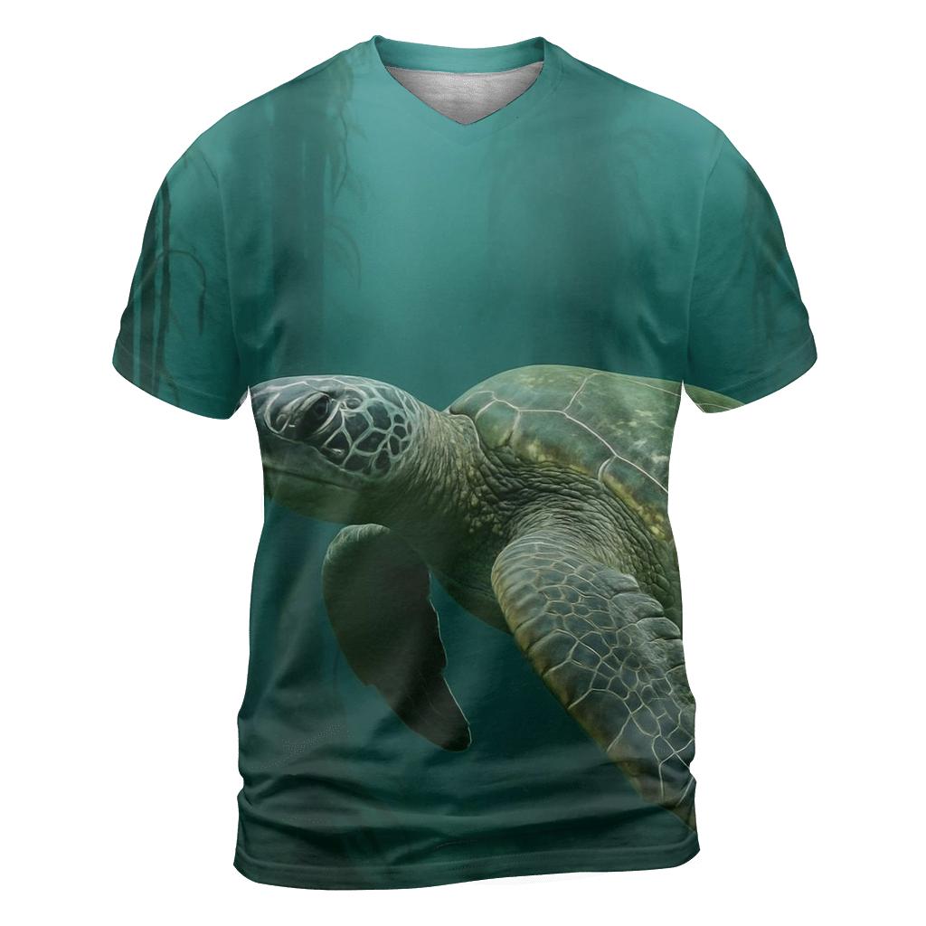 Kelp Forest Spiral Green Sea Turtle personalized full print shirts
