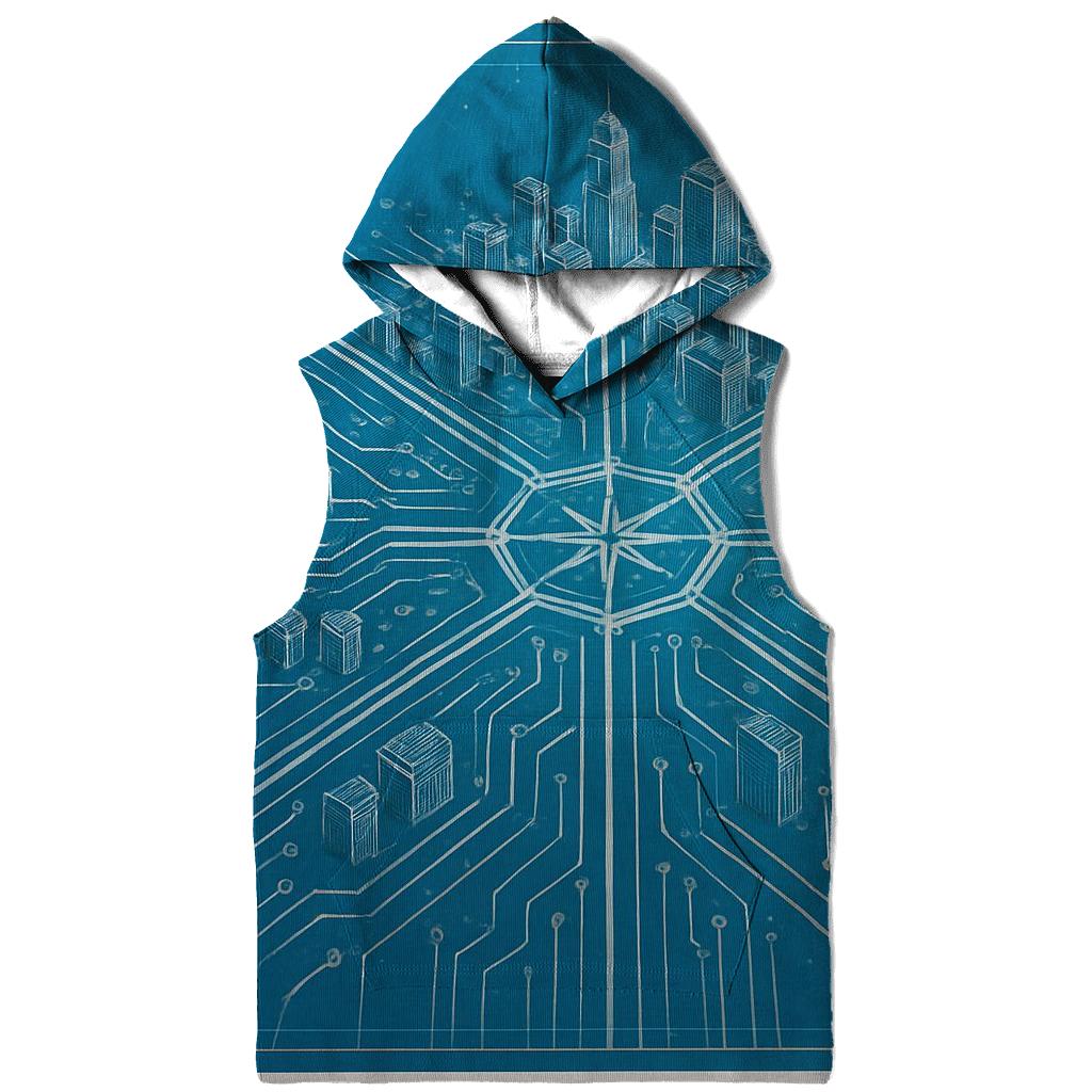 Celestial Blueprint City Grid hoodies fashion