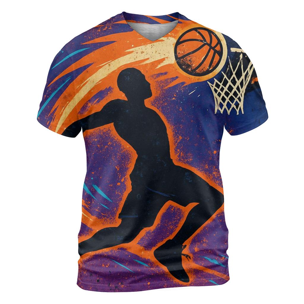 Meteor Trail Basketball Dunk creative print fashion shirts