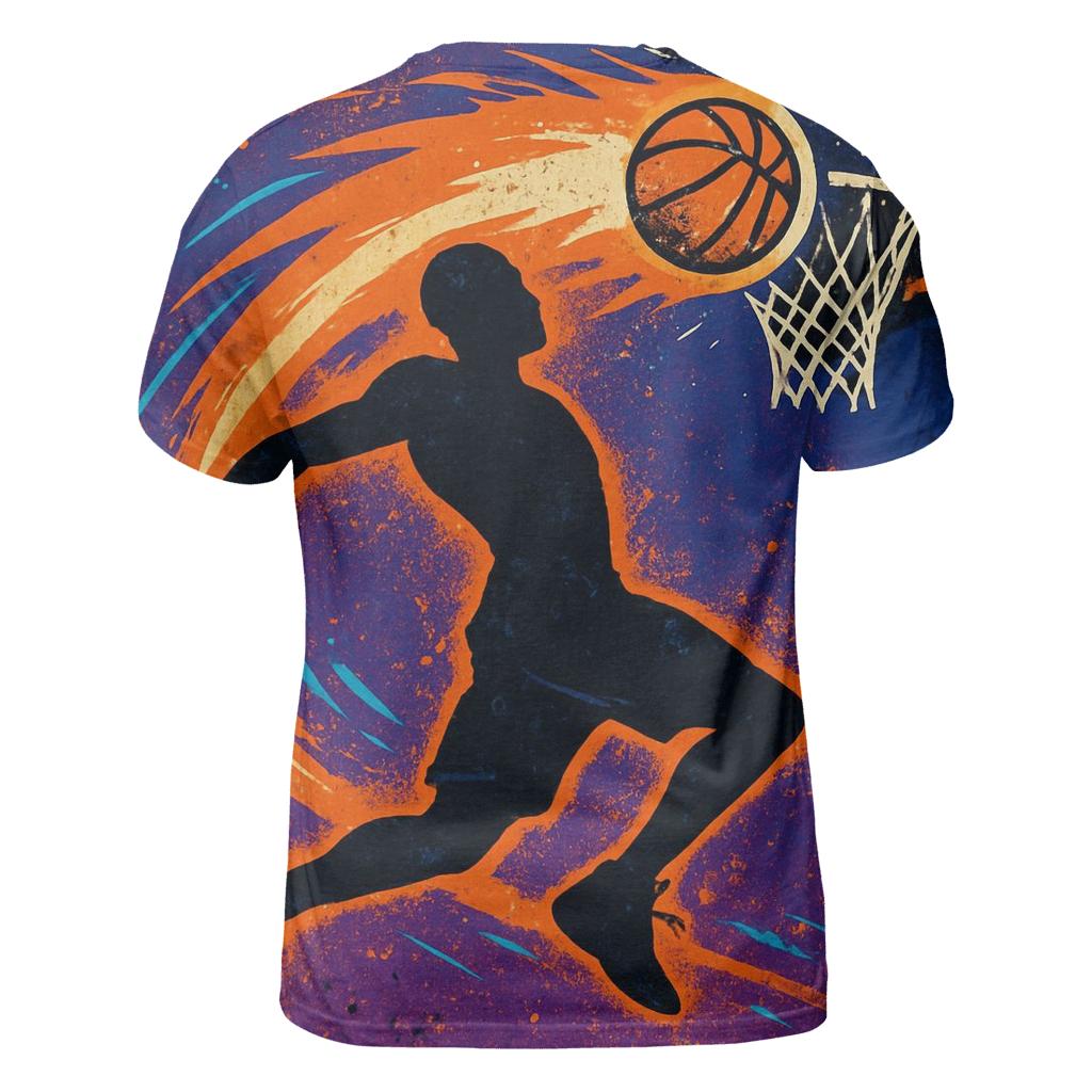 Meteor Trail Basketball Dunk creative print fashion shirts