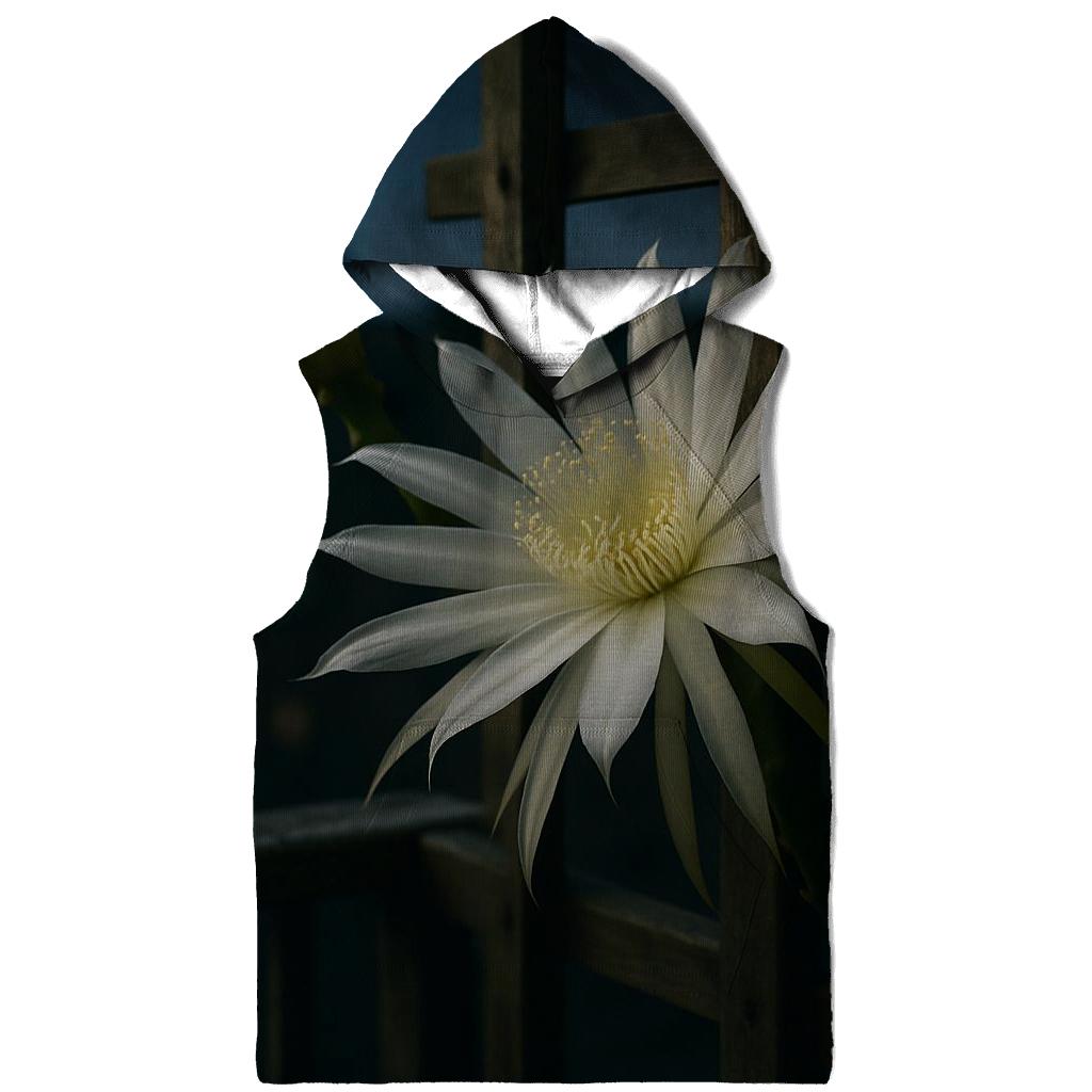 Midnight Blooming Cereus On A Balcony Trellis pullover hoodies