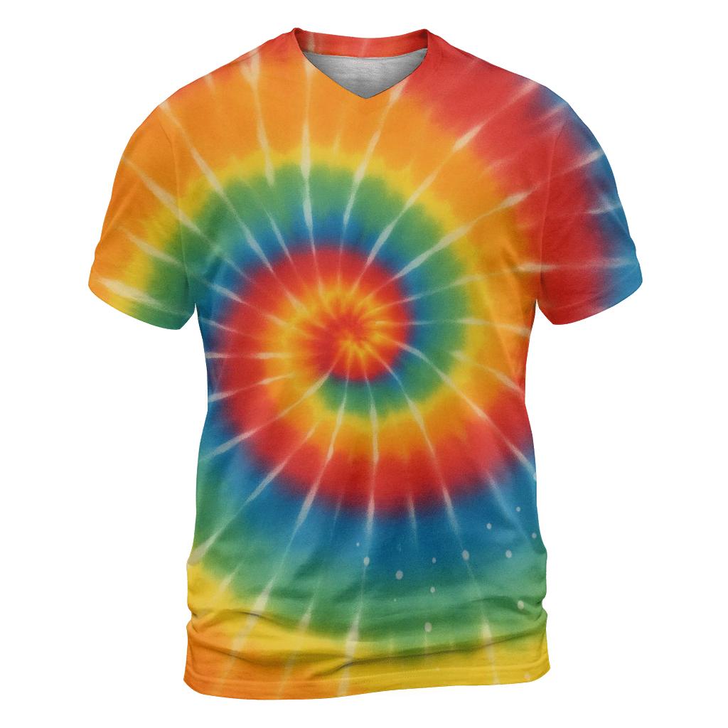 Rainbow Spiral Star Map Speckle trendy printed shirt styles