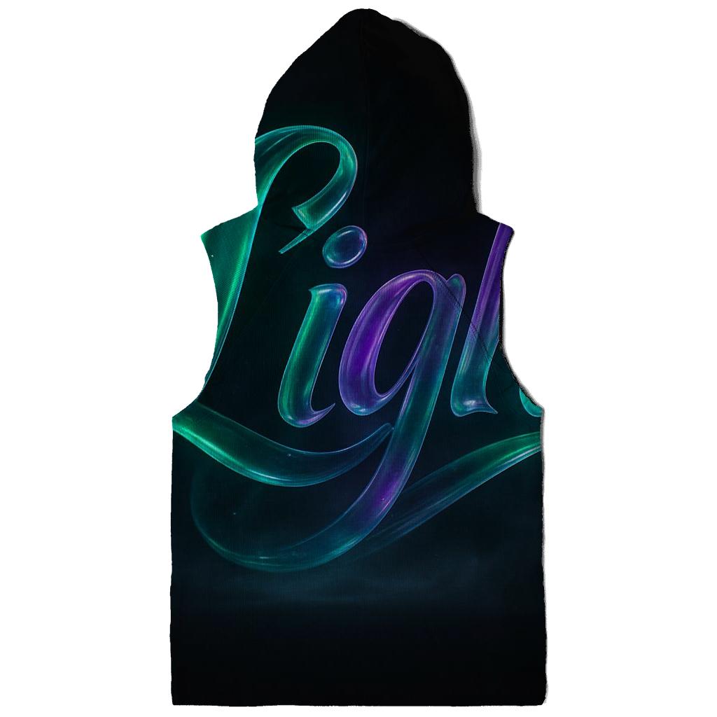 Aurora Glass Typography Wave hoodie designs