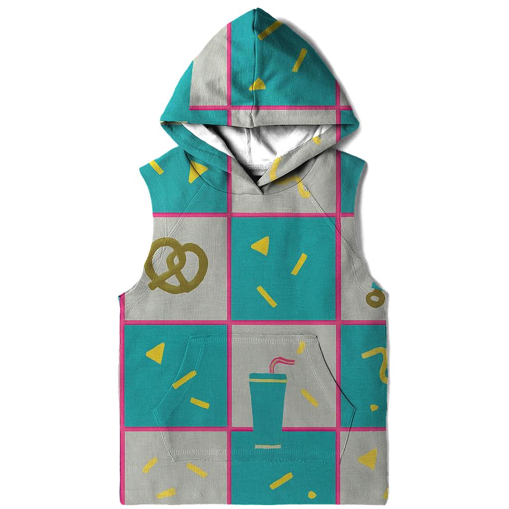 Mall Food Court Neon Tiles zip-up hoodies
