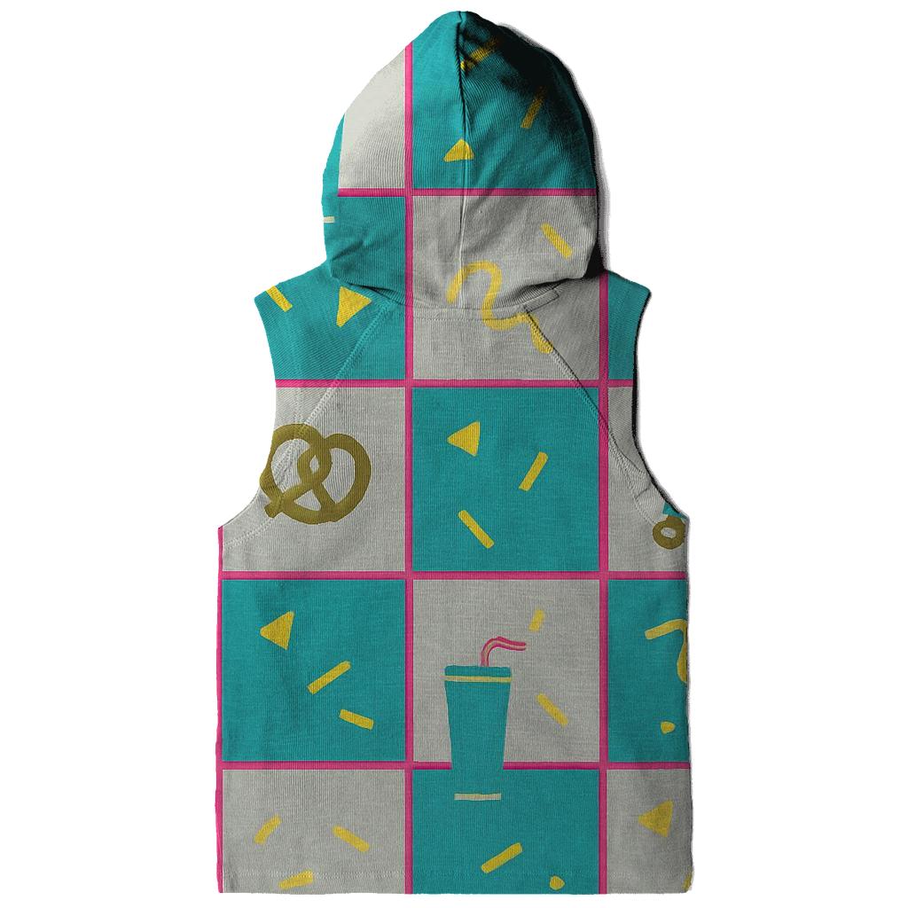 Mall Food Court Neon Tiles zip-up hoodies