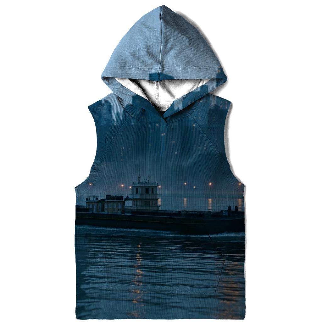 Pre Dawn East River Freight And Midtown Glow graphic hoodies