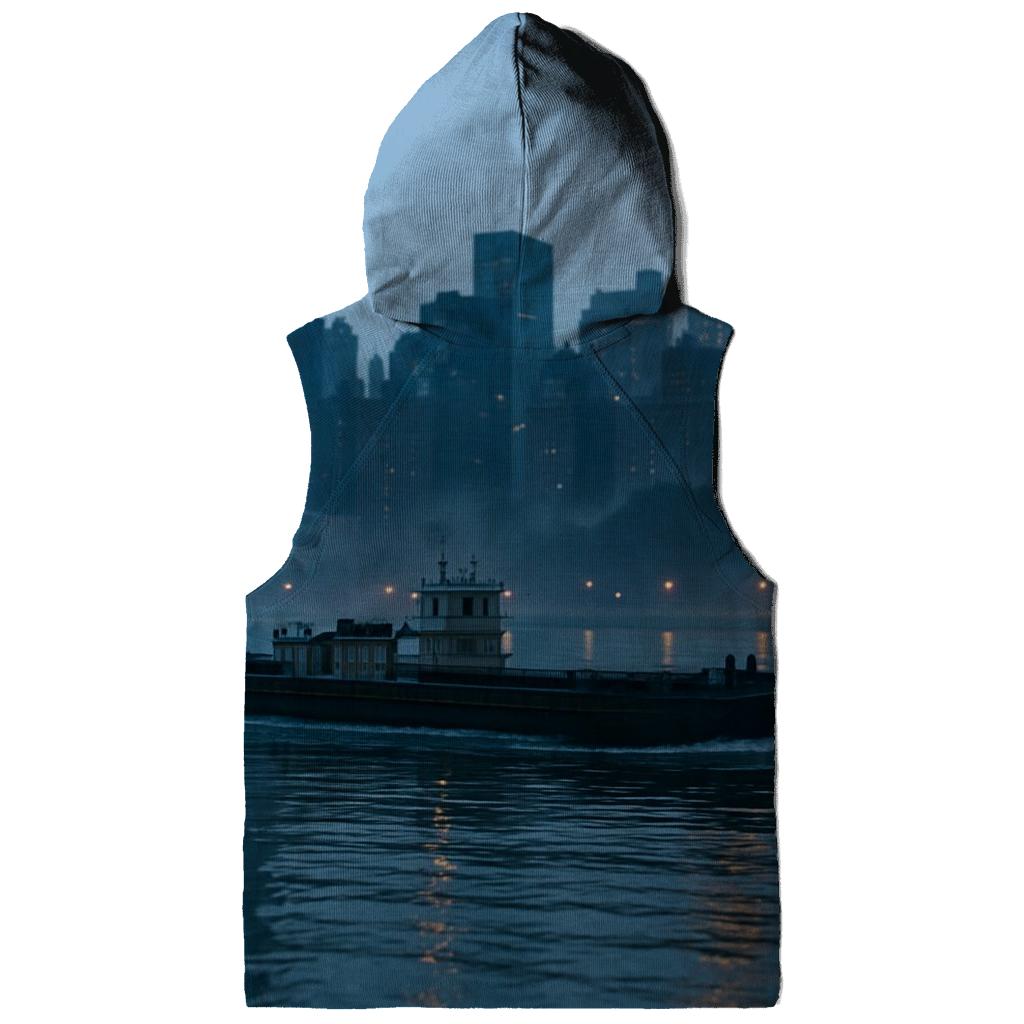 Pre Dawn East River Freight And Midtown Glow graphic hoodies