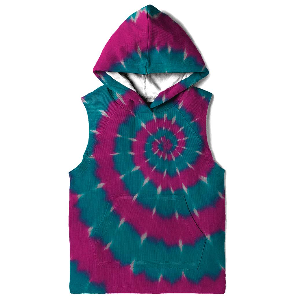Nebula Spiral Overdye Whirlpool embroidered hoodies