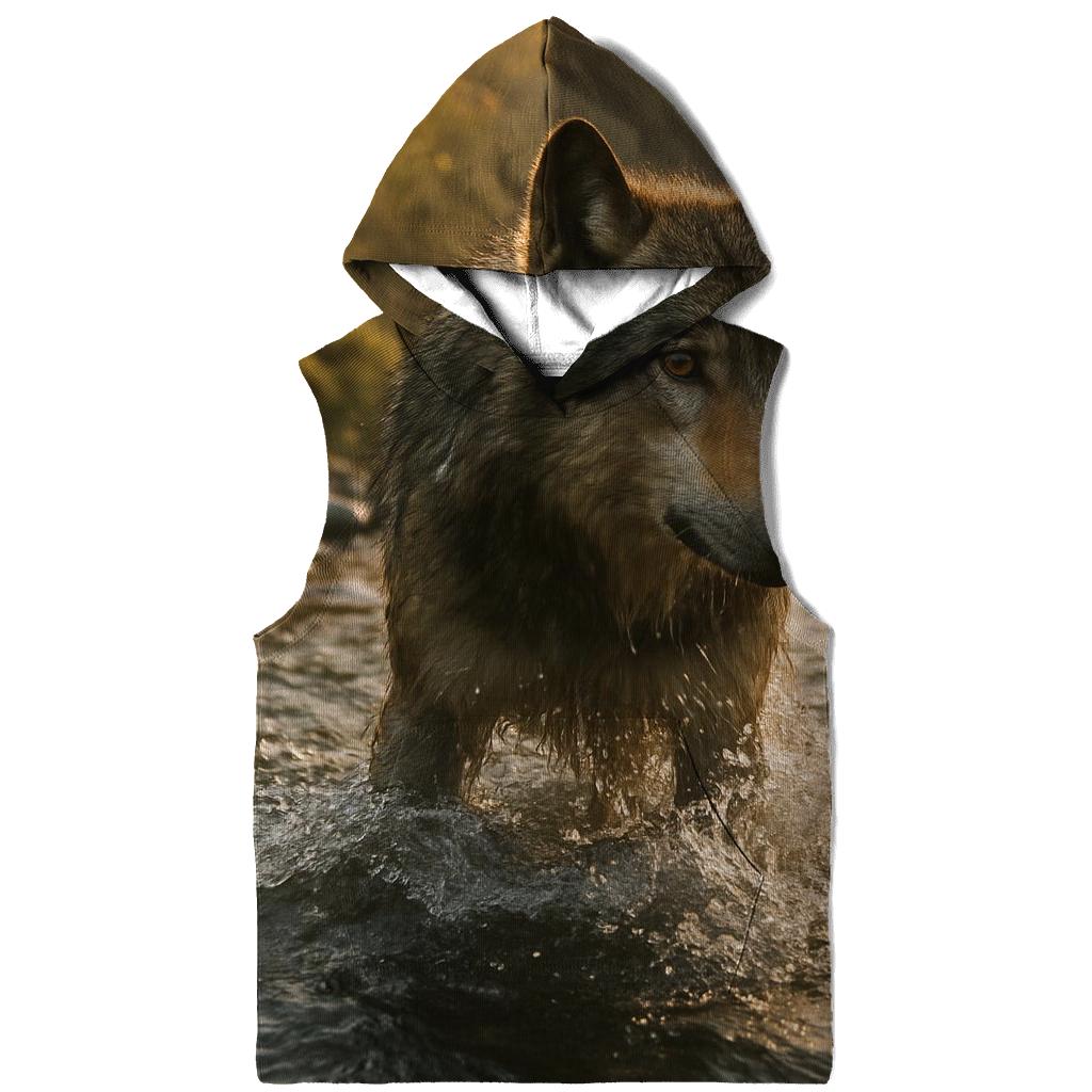 River Crossing During Autumn Salmon Run heavyweight hoodies