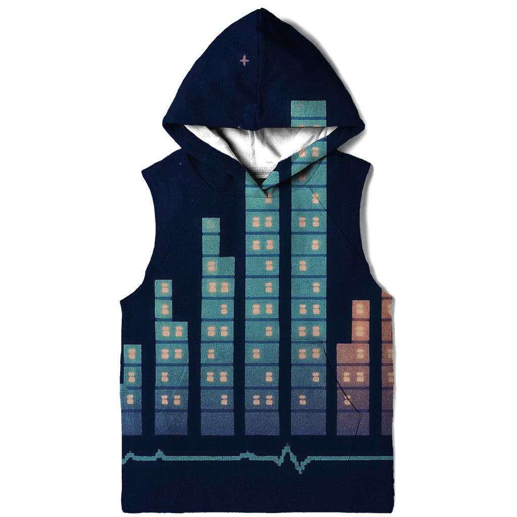 Pixel Skyline Equalizer designer hoodies