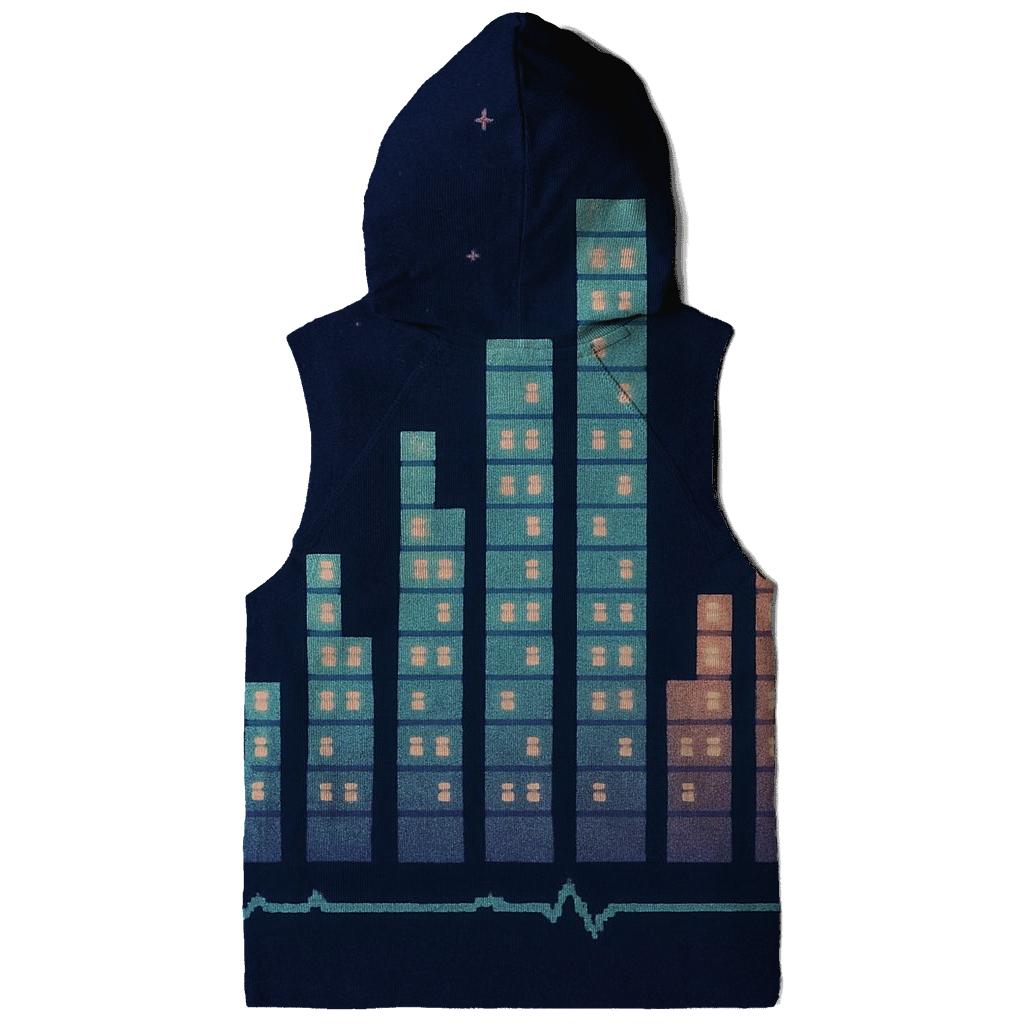 Pixel Skyline Equalizer designer hoodies