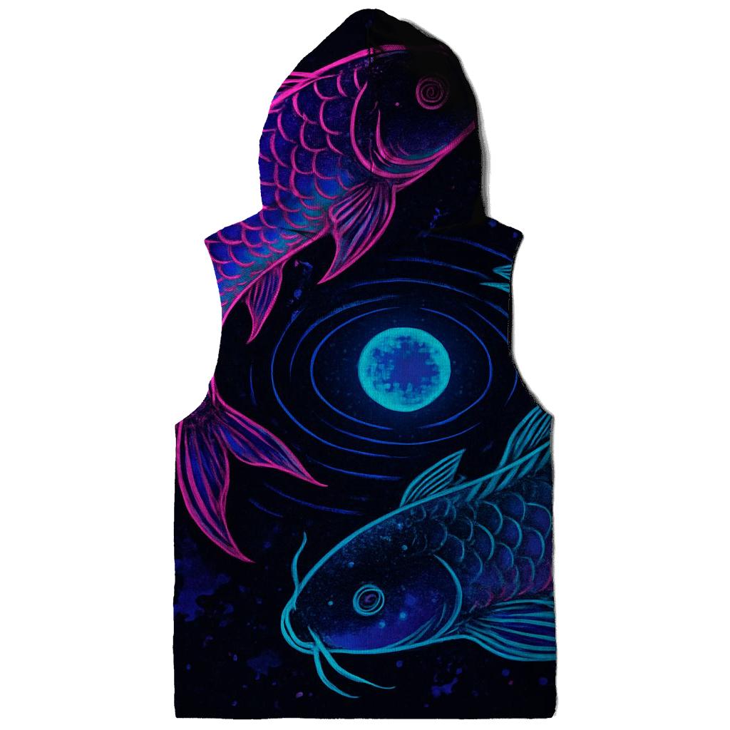 Cosmic Koi In Neon Ink pullover hoodies