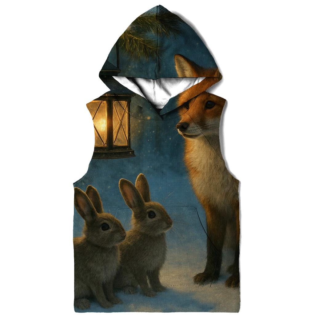 Lantern In The Frosted Pines printed hoodies