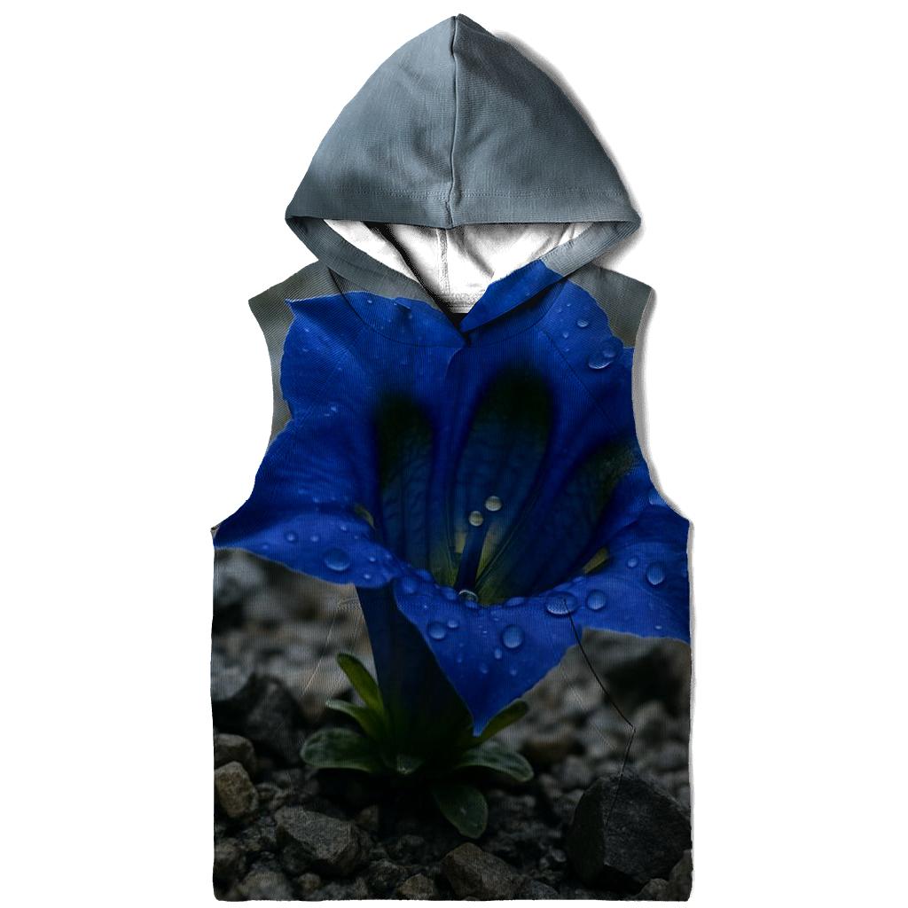 Wild Blue Gentian In Alpine Scree After A Storm lightweight hoodies
