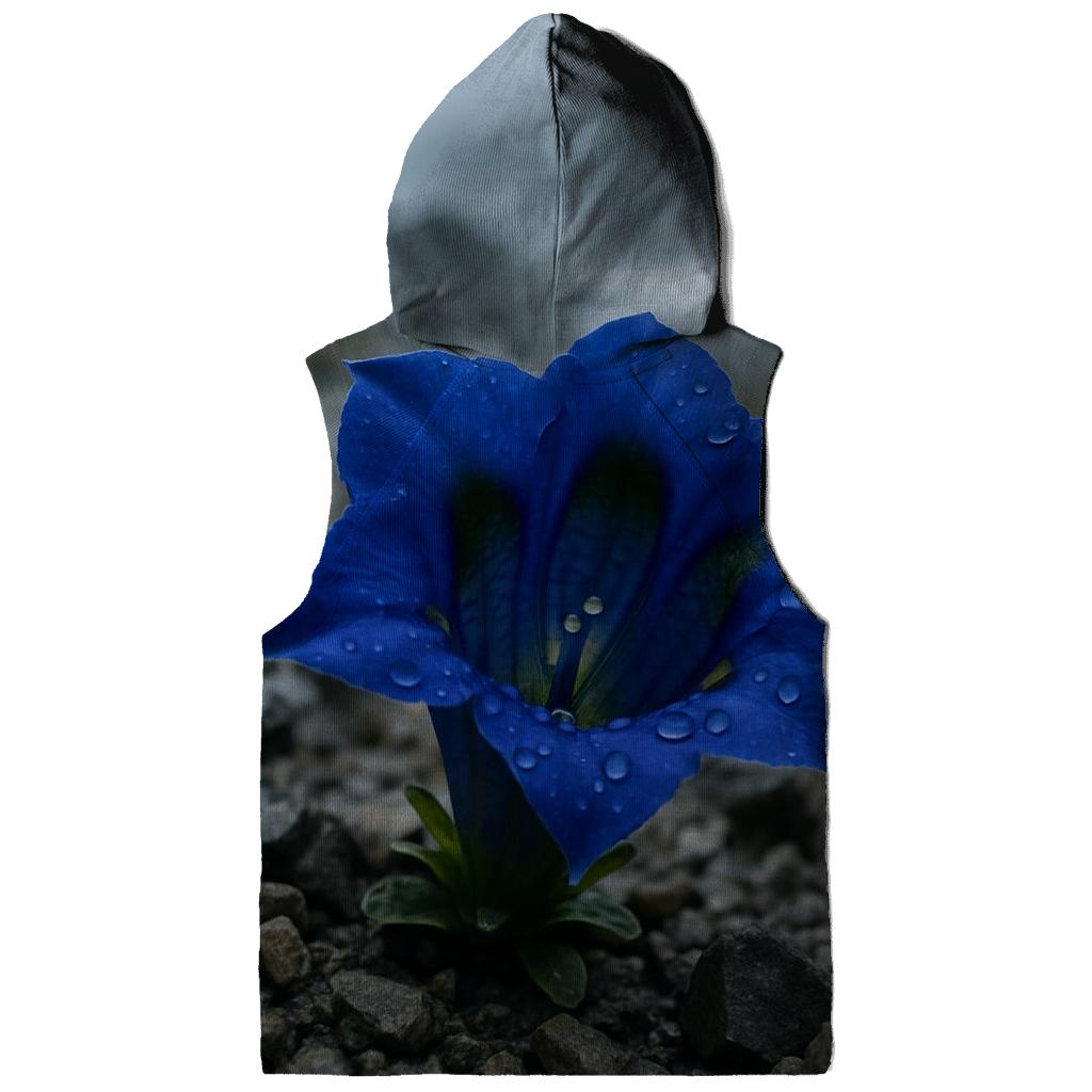 Wild Blue Gentian In Alpine Scree After A Storm lightweight hoodies