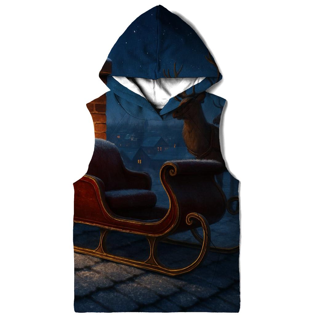 Midnight Sleigh On Quiet Rooftops heavyweight hoodies