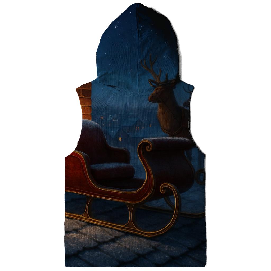 Midnight Sleigh On Quiet Rooftops heavyweight hoodies