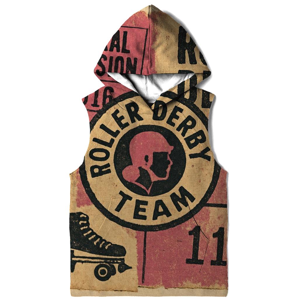 Old School Roller Derby Ticket Collage hoodie styles