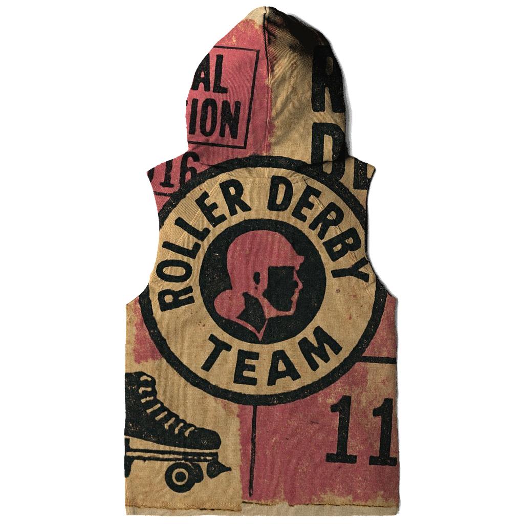 Old School Roller Derby Ticket Collage hoodie styles