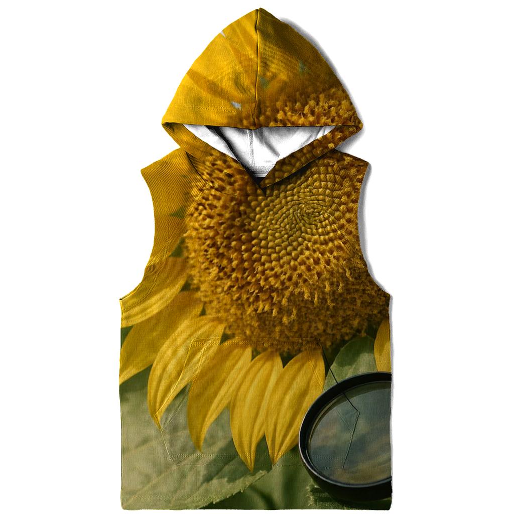 Sunflower Disk Florets Under Magnification In A Field Edge hoodie styles