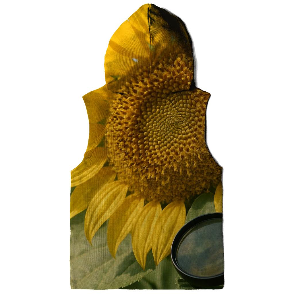 Sunflower Disk Florets Under Magnification In A Field Edge hoodie styles