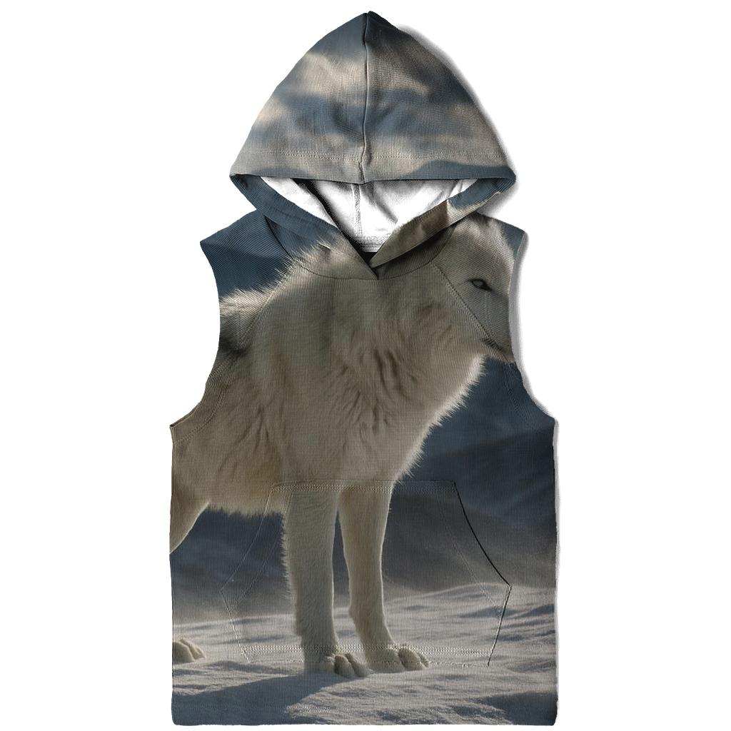 Winter Hunt Pause On A Wind Scoured Ridge premium hoodies