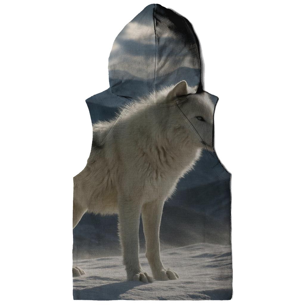 Winter Hunt Pause On A Wind Scoured Ridge premium hoodies