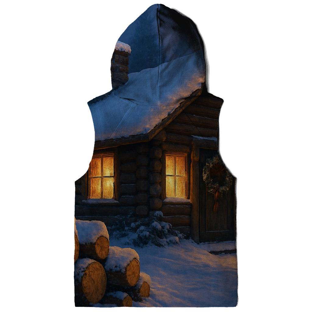Snow Topped Cabin Hearth Comfort zip-up hoodies