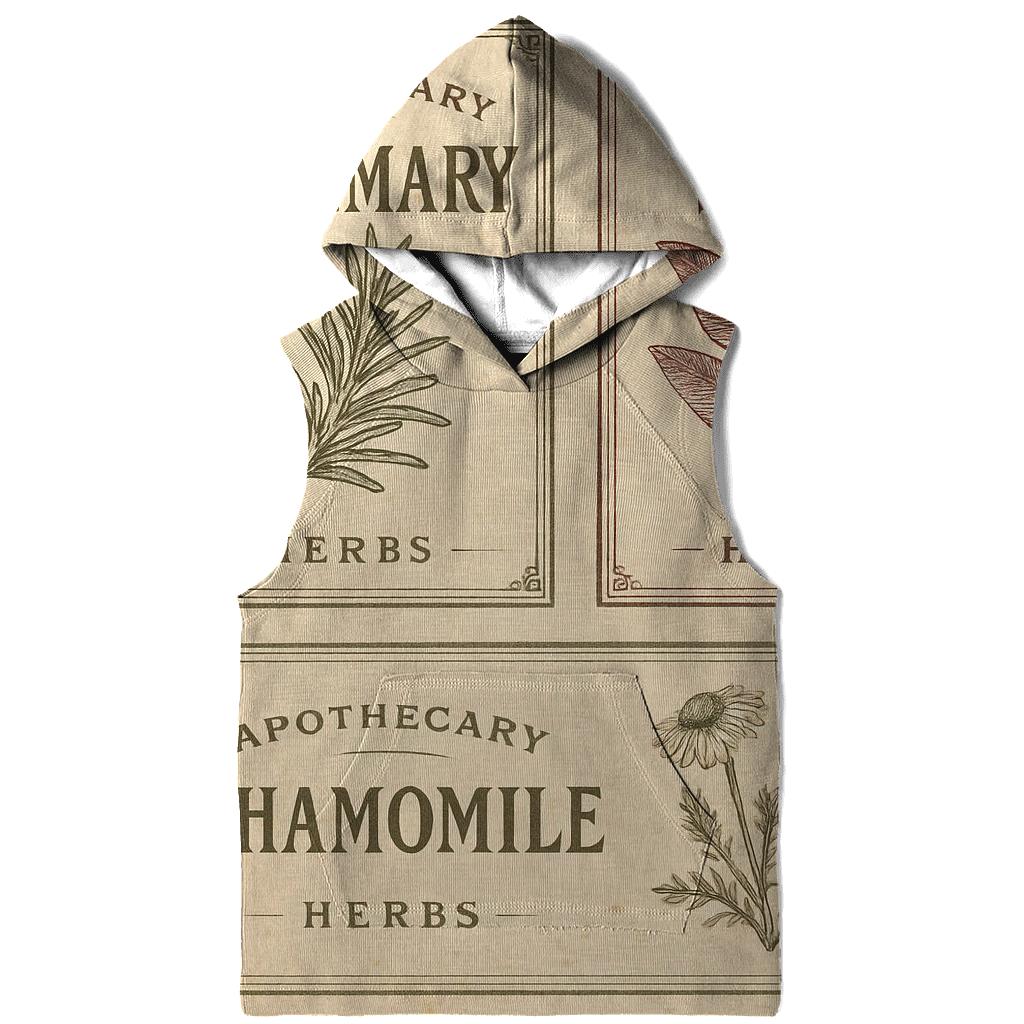 Vintage Botanical Herb Label Sheet premium hoodies