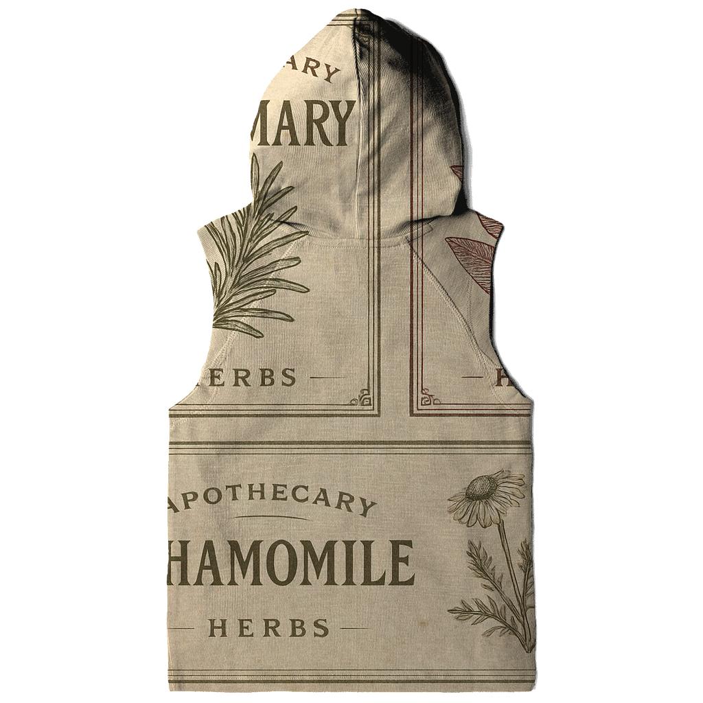 Vintage Botanical Herb Label Sheet premium hoodies