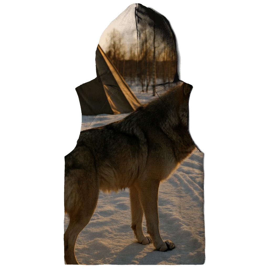 Wolf Beside Traditional Reindeer Herding Camp hoodie styles