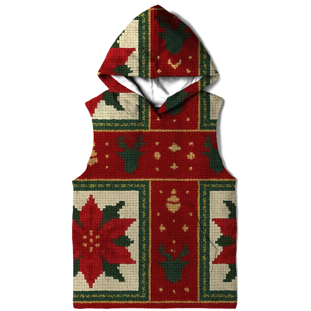 Poinsettia Supernova Burst Panel Design hoodie designs