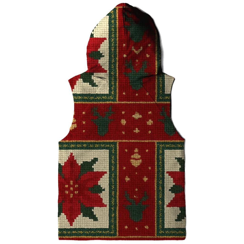 Poinsettia Supernova Burst Panel Design hoodie designs