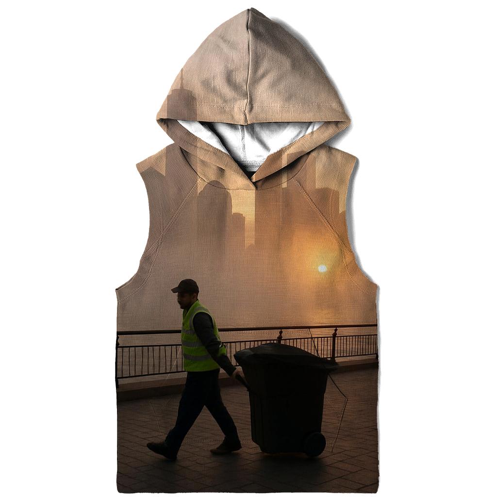 Fog Bank Rolling Past Battery Park At Sunrise custom hoodies