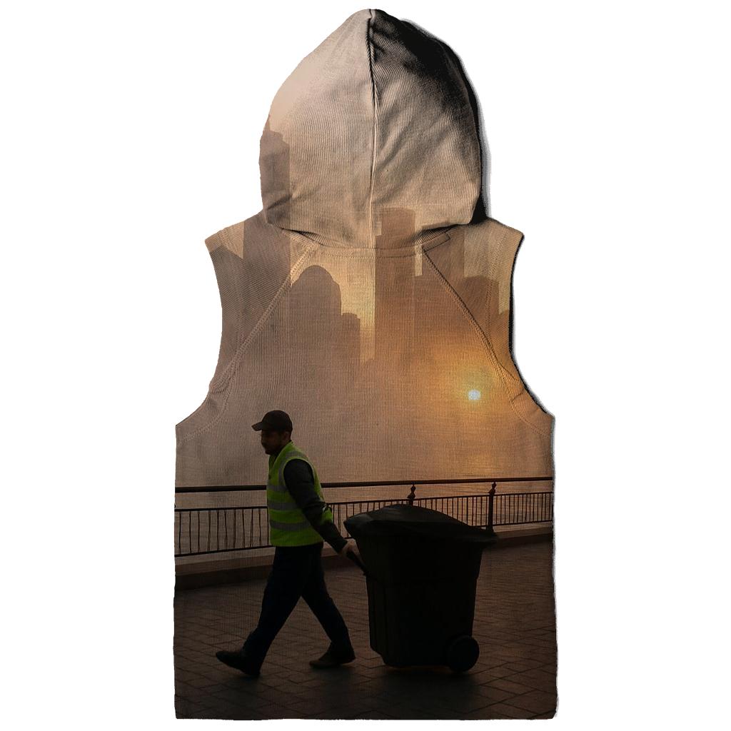 Fog Bank Rolling Past Battery Park At Sunrise custom hoodies