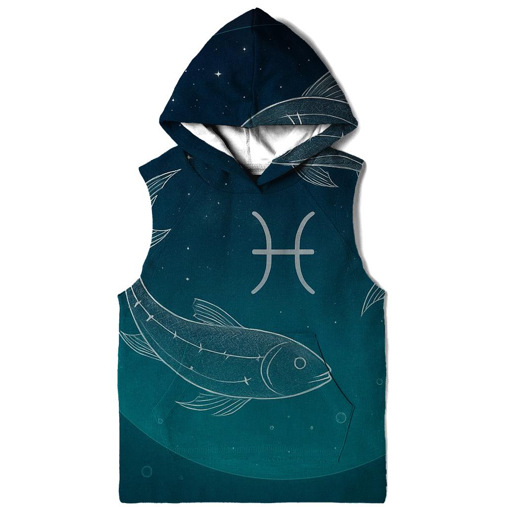 Pisces Dream Sea Constellation Weave heavyweight hoodies