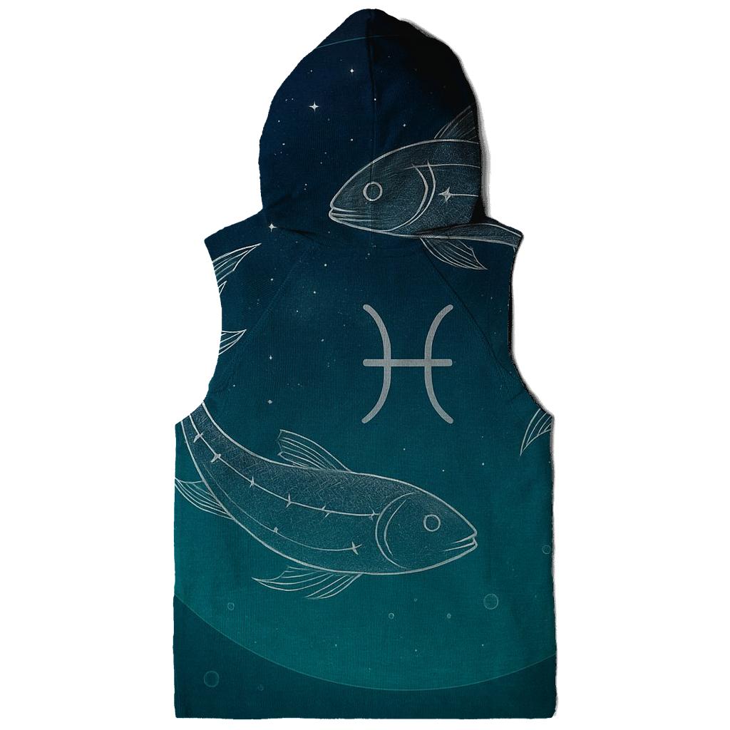 Pisces Dream Sea Constellation Weave heavyweight hoodies