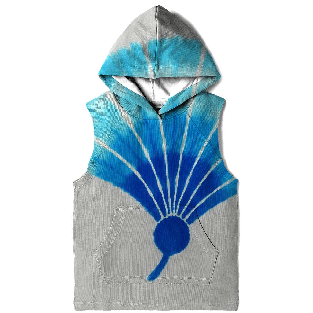 Shibori Fold Comet Tail Fan zip-up hoodies