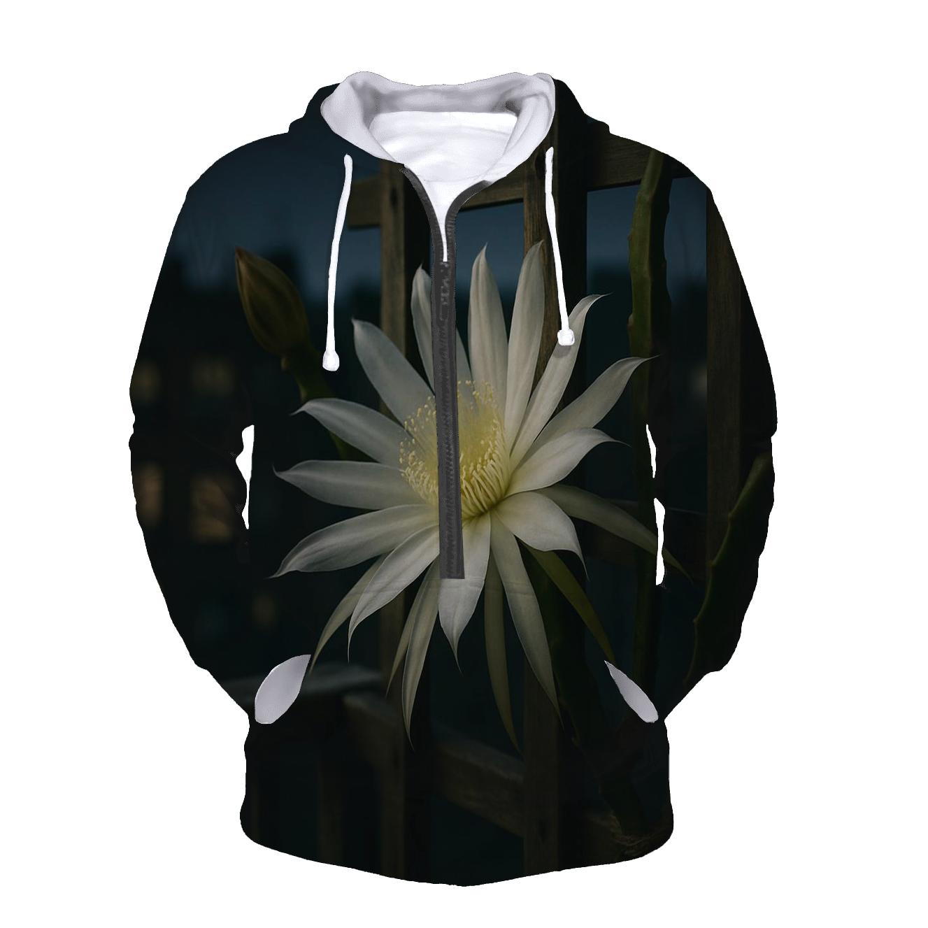 Midnight Blooming Cereus On A Balcony Trellis hoodie styles