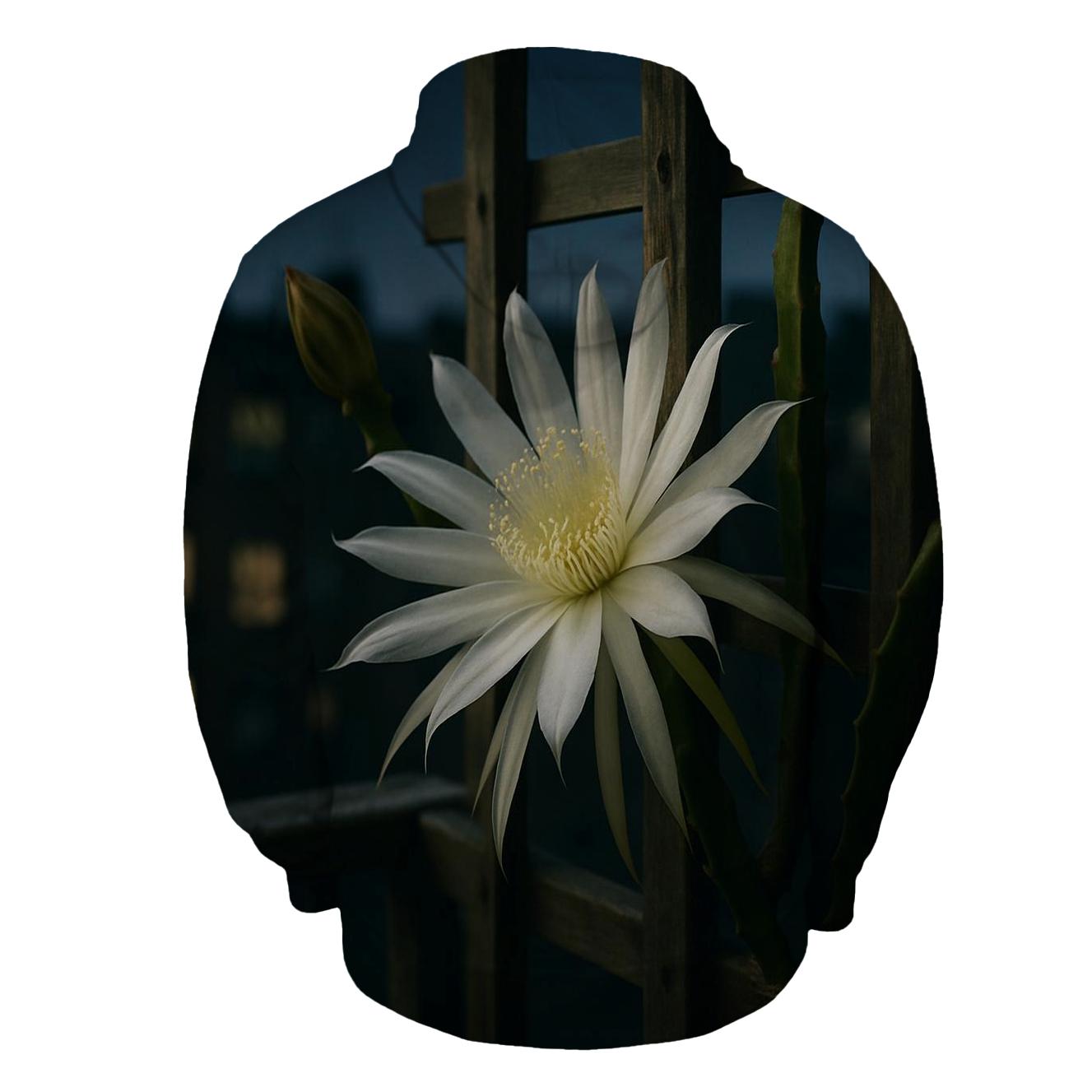 Midnight Blooming Cereus On A Balcony Trellis hoodie styles