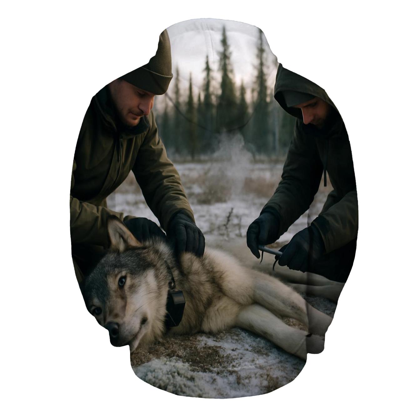 Radio Collar Check In The Boreal Clearing graphic hoodies